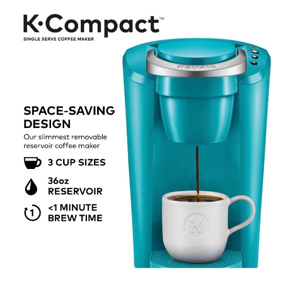 Turquoise Keurig K-Compact Single-Serve K-Cup Pod - Picture 4 of 9
